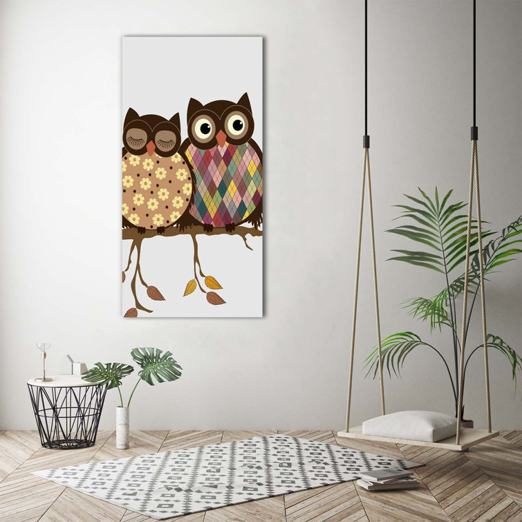 Union Rustic A Pair Of Owls On A Branch Wrapped Canvas Art Prints